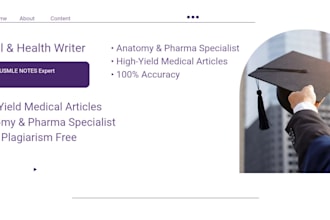 be your expert medical writer for health articles and usmle notes