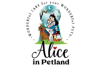 design pet animal pet shop dog cat animal pet care logo