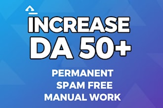 increase da 50 moz da increase with seo backlinks