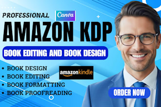 do canva book design, ebook formatting and eye catching book cover for authors