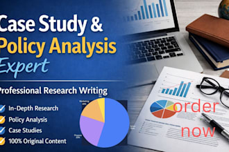 write professional case studies and public policy analysis