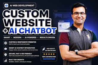 develop a custom website with smart ai chatbot integration
