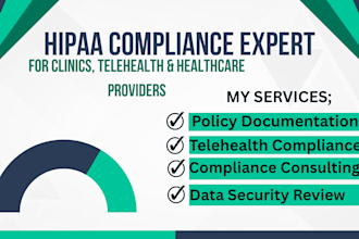 perform hipaa compliance audit, risk assessment and policy documentation