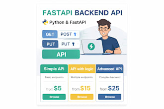 create a simple python fastapi backend API