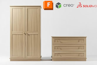 3d furniture design interior model design in solidworks fusion 360 manufacturing