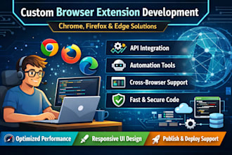 develop powerful chrome and firefox browser extention with API integration