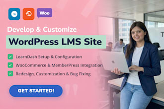 develop and customize a wordpress lms website with learndash