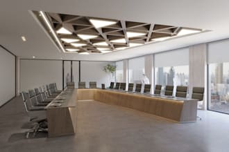 remodel 3d office interior rendering, modern conference room,workplace visualize