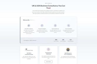 design and develop a modern responsive landing page website