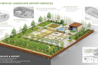 create landscape site analysis permit support report with pe stamp