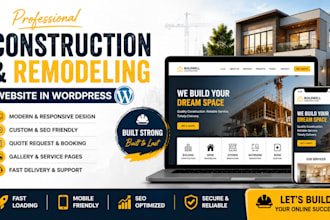 design construction website, remodeling website in wordpress