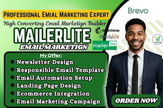 setup mailerlite email marketing template automation and landing pages