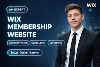 create wix membership website, wix membership site setup, community and online