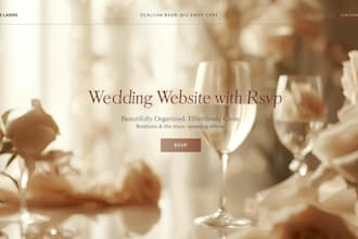 design squarespace event website with rsvp, wedding summit squarespace websites