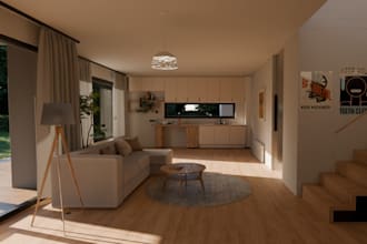3d visualization of the apartment based on the floor plan