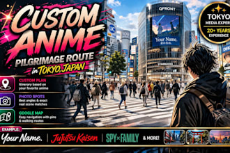 create a tokyo anime travel route guide