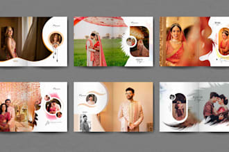 design a professional storytelling wedding album layout