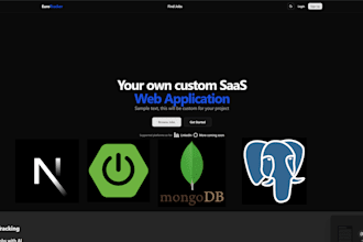 a custom saas web app using nextjs