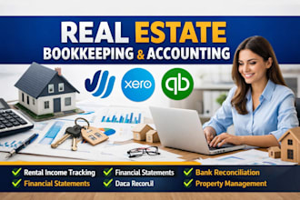 manage your real estate bookkeeping and accounting in wave, xero and quickbooks
