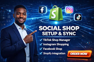 setup facebook shop and tiktok shop with shopify integration