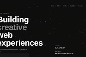 a fast landing page with vanilla js
