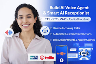 build ai voice agent and smart ai receptionist with tts stt vapi twilio voicebot