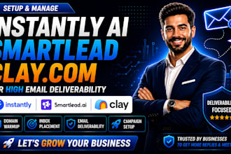 setup automated cold email campaigns with instantly, smartlead, clay com