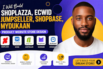 build shoplazza ecwid jumpseller shopbase mydukaan product website store design