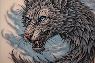 design professional japanese, asian style tattoo design