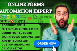 paperform cognito form survey form 123formbuilder eform zoho form integration