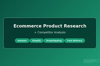 do ecommerce product research and competitor analysis
