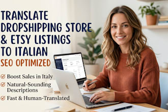 translate dropshipping store and etsy listings to italian SEO optimized