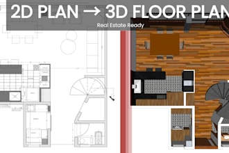 create a professional 3d floor plan render from your 2d plan