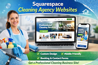 do squarespace cleaning agency website janitorial website
