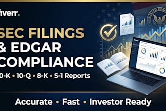 prepare and file sec 10k 10q 8k s1 and manage edgar compliance ipo filing