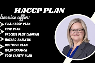 make full haccp plan, food safety plan, haccp procedures and fsvp plan