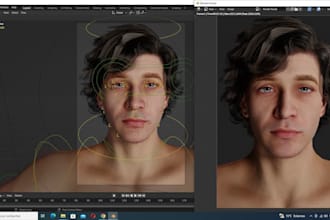 create realistic human 3d characters