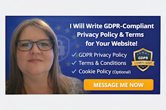 write gdpr compliant privacy policy terms and conditions for website