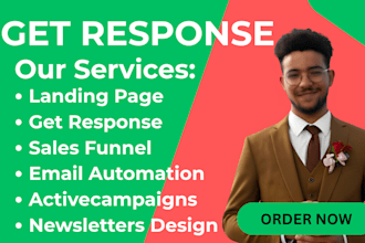 create high converting activecampaign get response sales funnel landing page