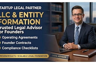 provide startup legal services, llc formation, and compliance contracts