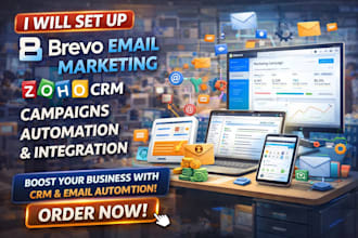 set up brevo email marketing zoho CRM campaigns automation and integration