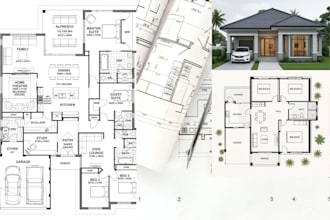 architect city permit drawings, floor plans, and blueprints in autocad revit mep