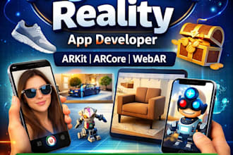 develop a professional augmented reality ar app using arkit, arcore, webar