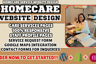 homecare service website, caregiver website design, elderly care website