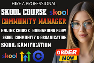 do skool community skool setup skool online course community management