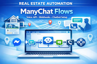 build real estate manychat automation manychat flows manychat voice API webhooks