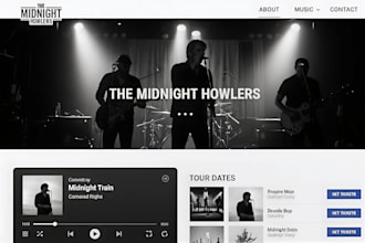 design squarespace music website band portfolio website live music event website