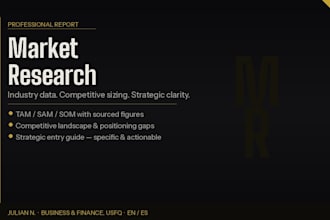 deliver a professional market research and industry analysis report