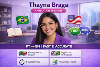 translate documents and texts from portuguese to english