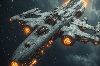 sci fi art and spaceship design